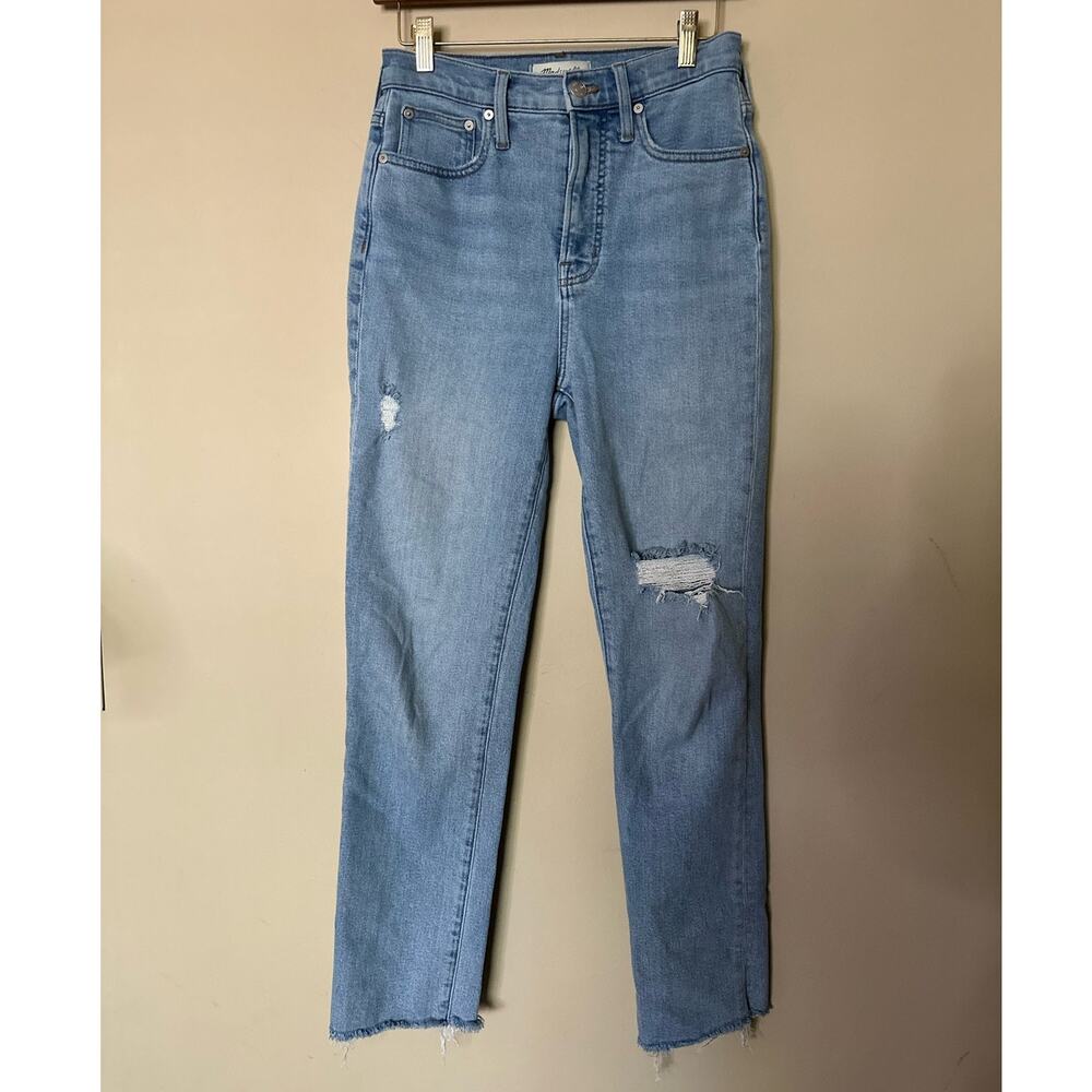Madewell The Perfect Vintage Tapered Leg Jeans Light Wash Blue Women's Size 25 - Picture 3 of 9